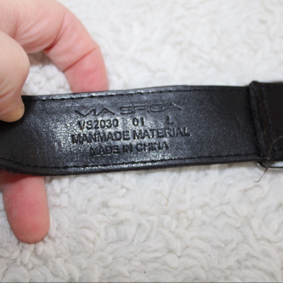 UNIQUE Via Spiga L Black Design Belt Large - Picture 8 of 8
